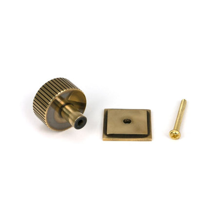 From The Anvil - Aged Brass Judd Cabinet Knob - 32mm (Square) | Sku. 50382 | Trade Door Handles.