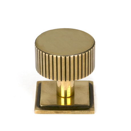 From The Anvil - Aged Brass Judd Cabinet Knob - 32mm (Square) | Sku. 50382 | Trade Door Handles.