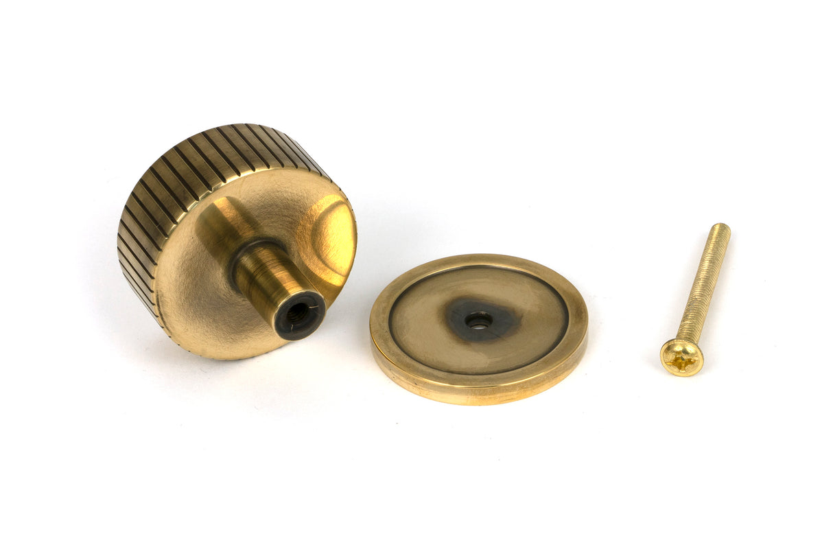 From The Anvil - Aged Brass Judd Cabinet Knob - 38mm (Plain) | Sku. 50383 | Trade Door Handles.