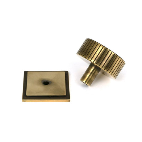 From The Anvil - Aged Brass Judd Cabinet Knob - 38mm (Square) | Sku. 50385 | Trade Door Handles.