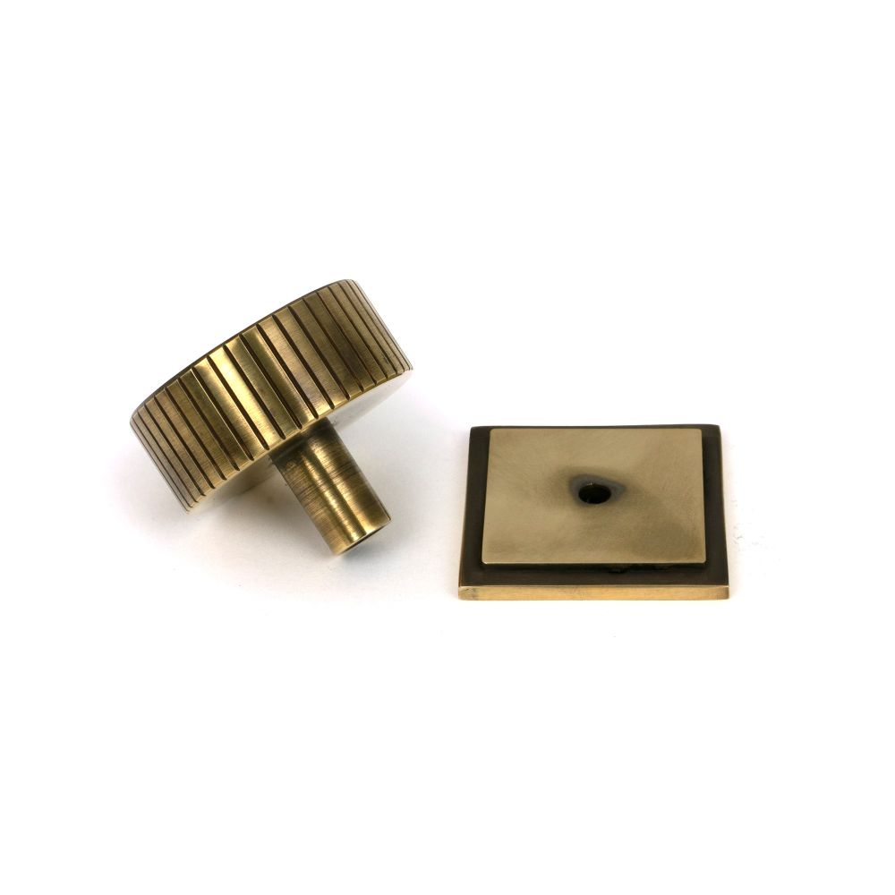 From The Anvil - Aged Brass Judd Cabinet Knob - 38mm (Square) | Sku. 50385 | Trade Door Handles.