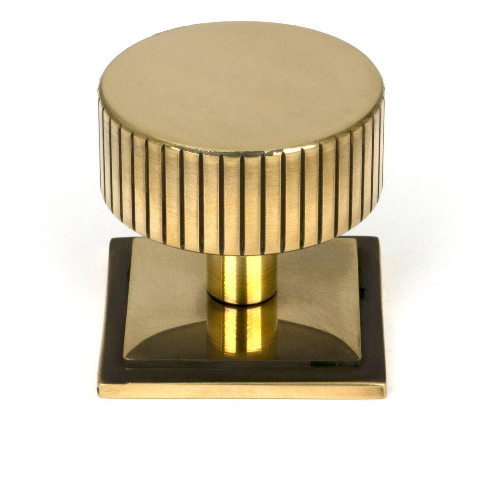 From The Anvil - Aged Brass Judd Cabinet Knob - 38mm (Square) | Sku. 50385 | Trade Door Handles.
