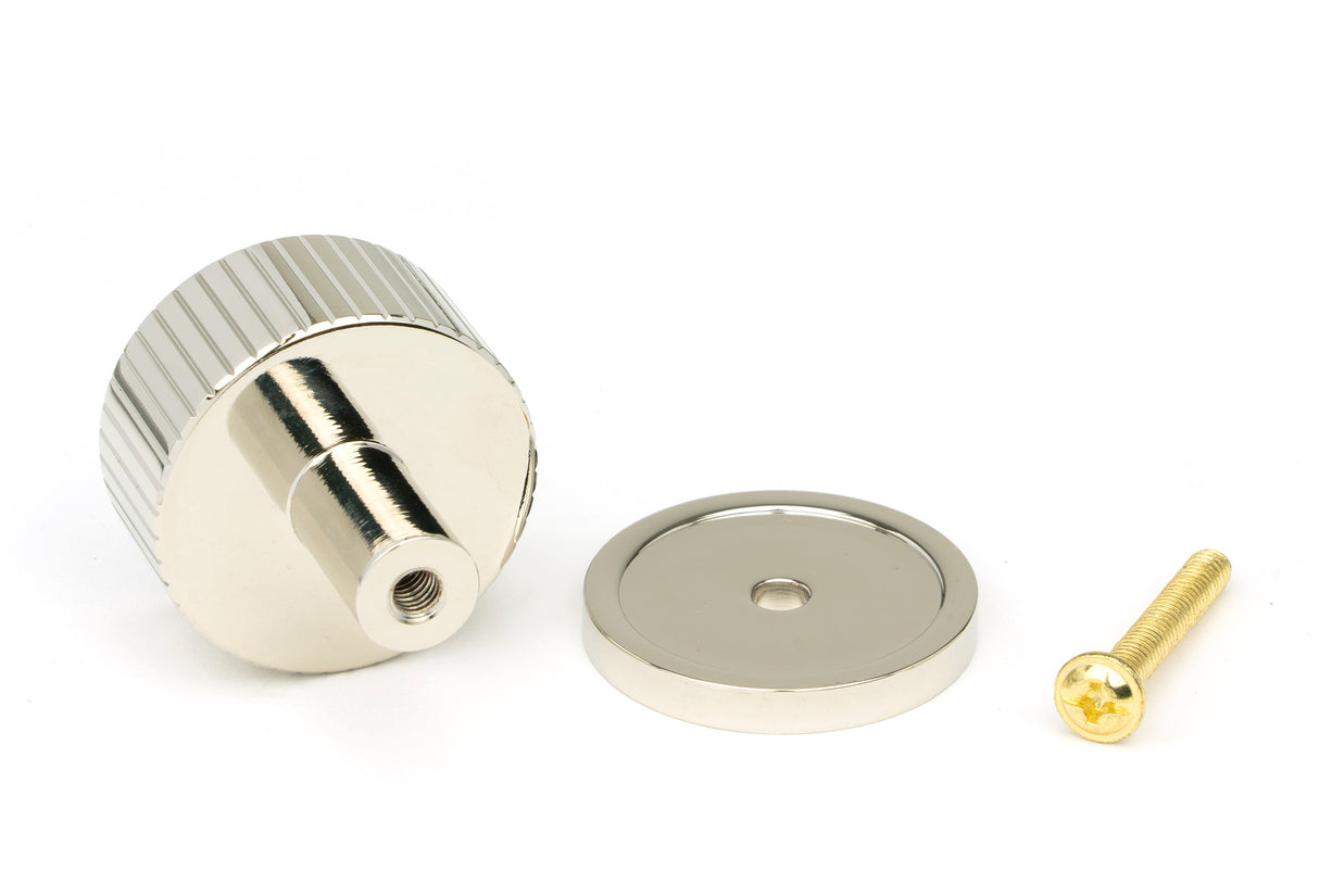 From The Anvil - Polished Nickel Judd Cabinet Knob - 32mm (Plain) | Sku. 50392 | Trade Door Handles.