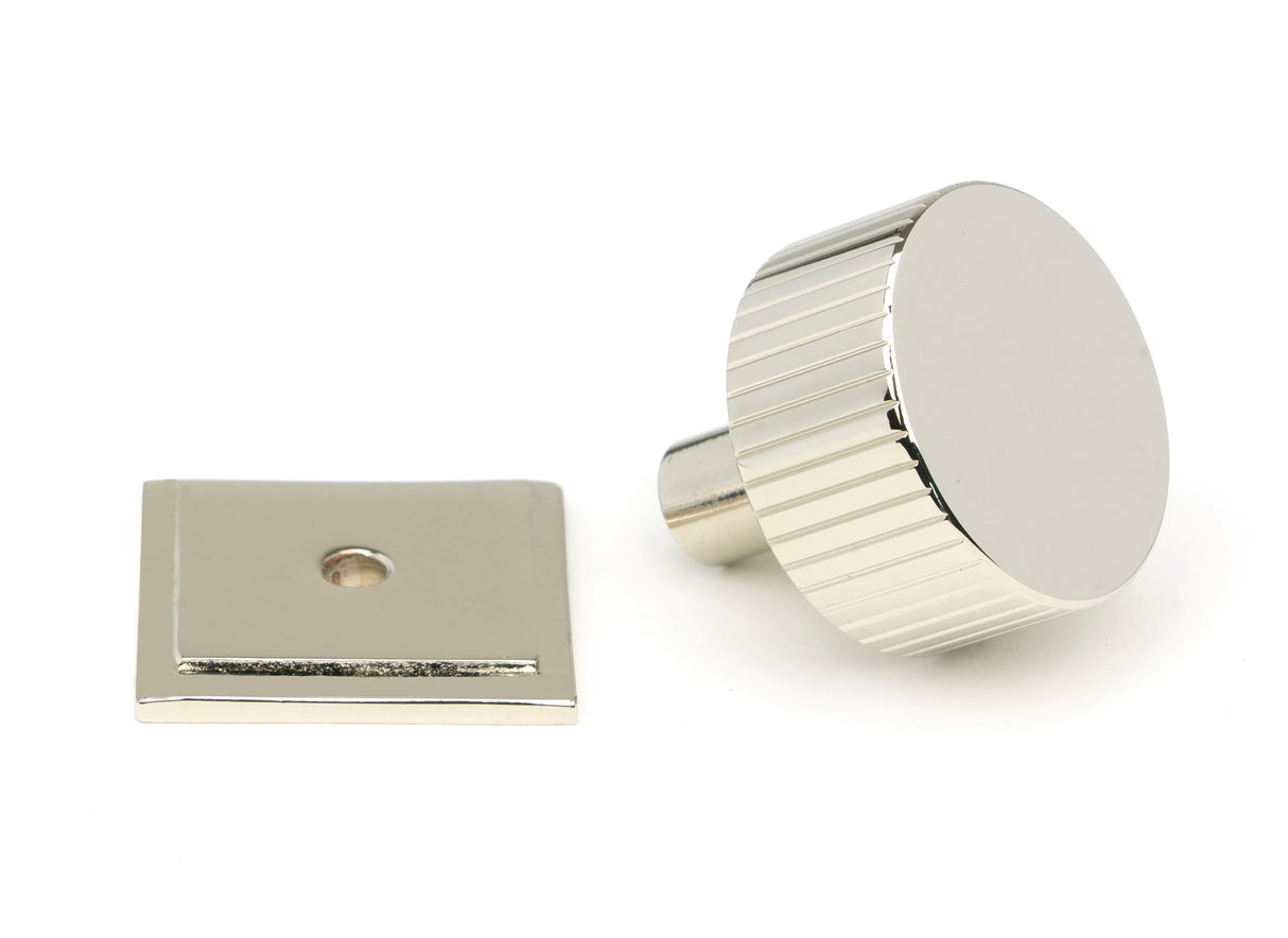 From The Anvil - Polished Nickel Judd Cabinet Knob - 32mm (Square) | Sku. 50394 | Trade Door Handles.