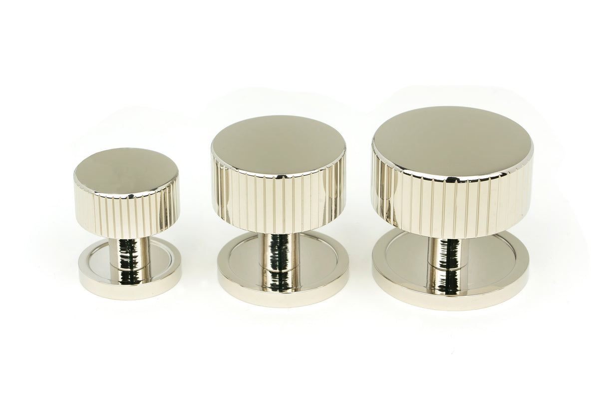 From The Anvil - Polished Nickel Judd Cabinet Knob - 38mm (Plain) | Sku. 50395 | Trade Door Handles.