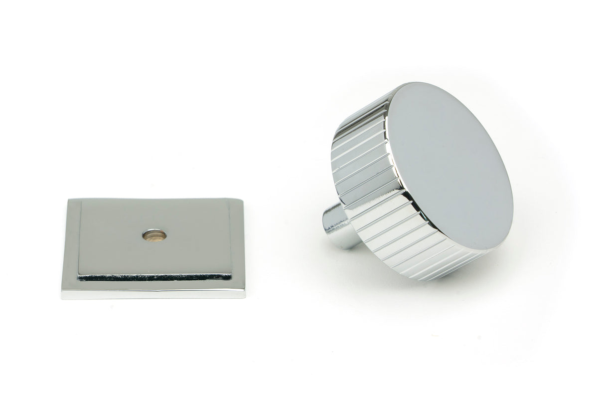 From The Anvil - Polished Chrome Judd Cabinet Knob - 38mm (Square) | Sku. 50408 | Trade Door Handles.