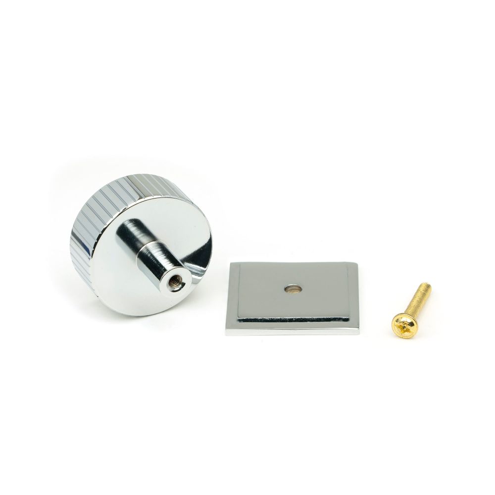 From The Anvil - Polished Chrome Judd Cabinet Knob - 38mm (Square) | Sku. 50408 | Trade Door Handles.