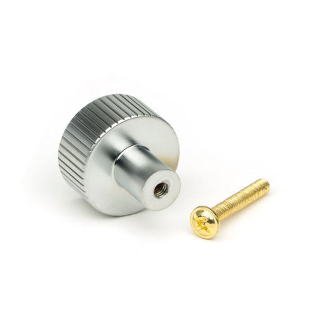 From The Anvil - Satin Chrome Judd Cabinet Knob - 25mm (No rose) | Sku. 50413 | Trade Door Handles.