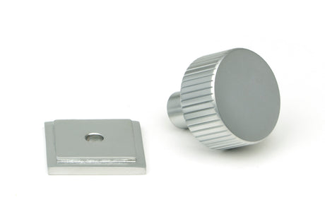 From The Anvil - Satin Chrome Judd Cabinet Knob - 25mm (Square) | Sku. 50414 | Trade Door Handles.