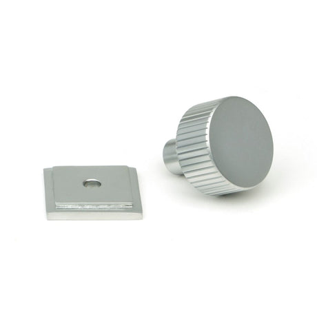 From The Anvil - Satin Chrome Judd Cabinet Knob - 25mm (Square) | Sku. 50414 | Trade Door Handles.