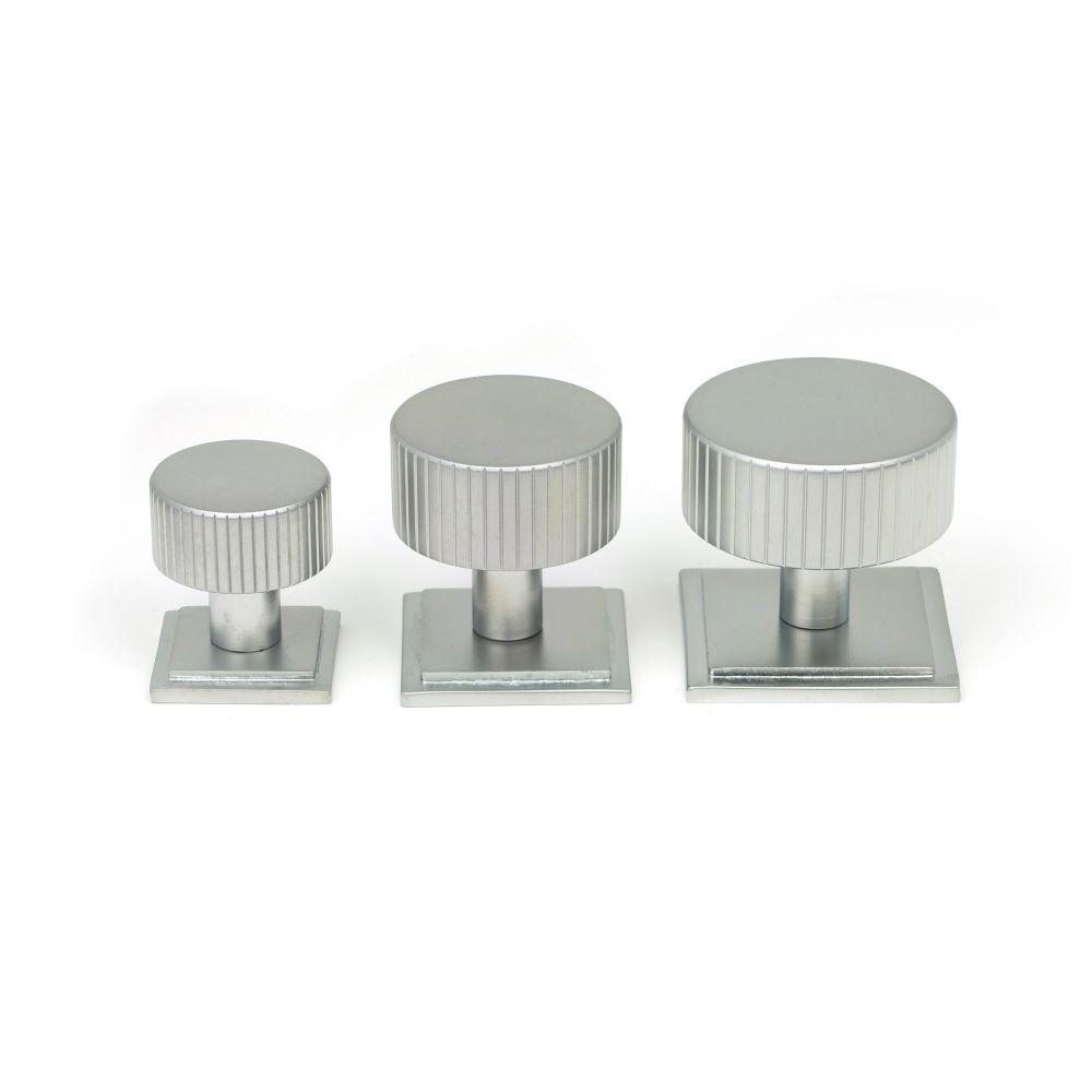 From The Anvil - Satin Chrome Judd Cabinet Knob - 25mm (Square) | Sku. 50414 | Trade Door Handles.