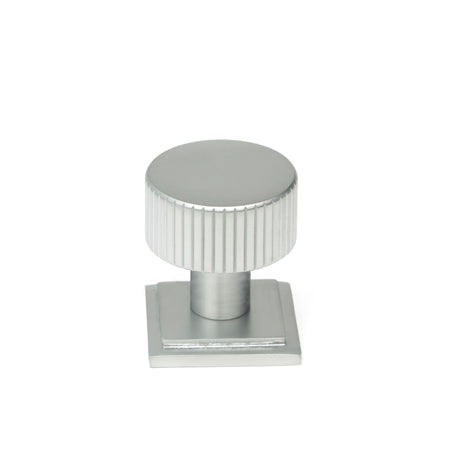 From The Anvil - Satin Chrome Judd Cabinet Knob - 25mm (Square) | Sku. 50414 | Trade Door Handles.