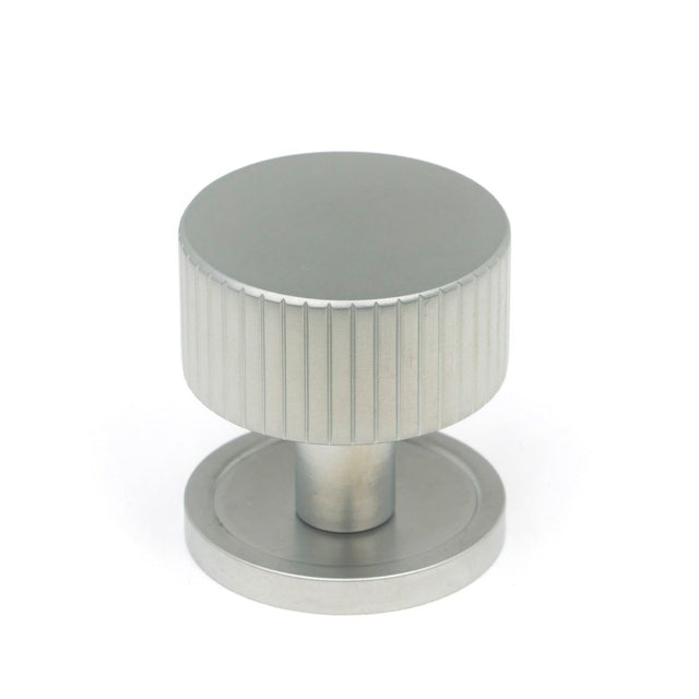 From The Anvil - Satin Chrome Judd Cabinet Knob - 32mm (Plain) | Sku. 50415 | Trade Door Handles.