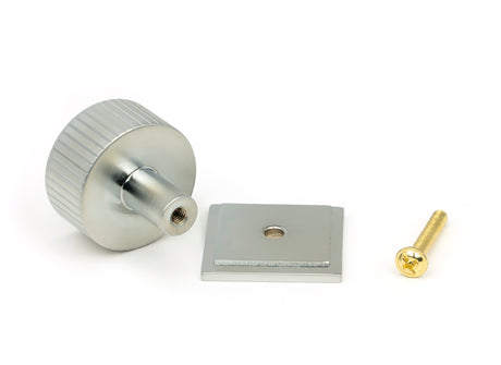 From The Anvil - Satin Chrome Judd Cabinet Knob - 32mm (Square) | Sku. 50417 | Trade Door Handles.