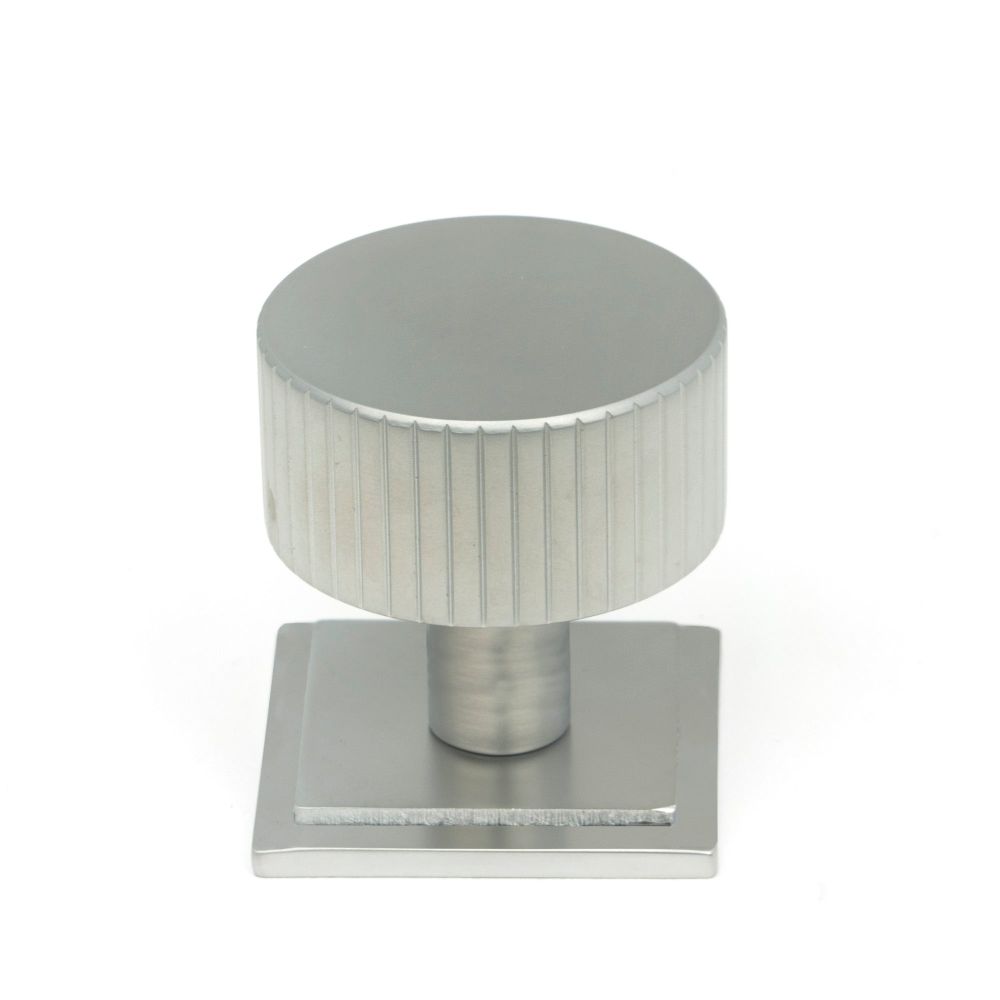 From The Anvil - Satin Chrome Judd Cabinet Knob - 32mm (Square) | Sku. 50417 | Trade Door Handles.