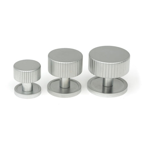From The Anvil - Satin Chrome Judd Cabinet Knob - 38mm (Plain) | Sku. 50418 | Trade Door Handles.