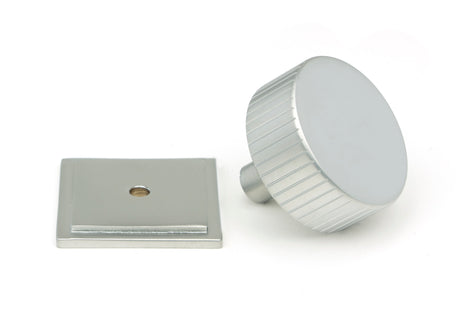 From The Anvil - Satin Chrome Judd Cabinet Knob - 38mm (Square) | Sku. 50420 | Trade Door Handles.