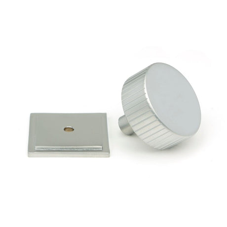 From The Anvil - Satin Chrome Judd Cabinet Knob - 38mm (Square) | Sku. 50420 | Trade Door Handles.