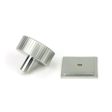 From The Anvil - Satin Chrome Judd Cabinet Knob - 38mm (Square) | Sku. 50420 | Trade Door Handles.