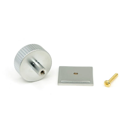From The Anvil - Satin Chrome Judd Cabinet Knob - 38mm (Square) | Sku. 50420 | Trade Door Handles.