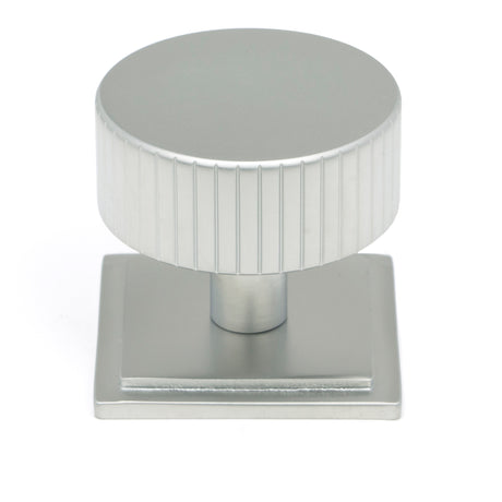 From The Anvil - Satin Chrome Judd Cabinet Knob - 38mm (Square) | Sku. 50420 | Trade Door Handles.