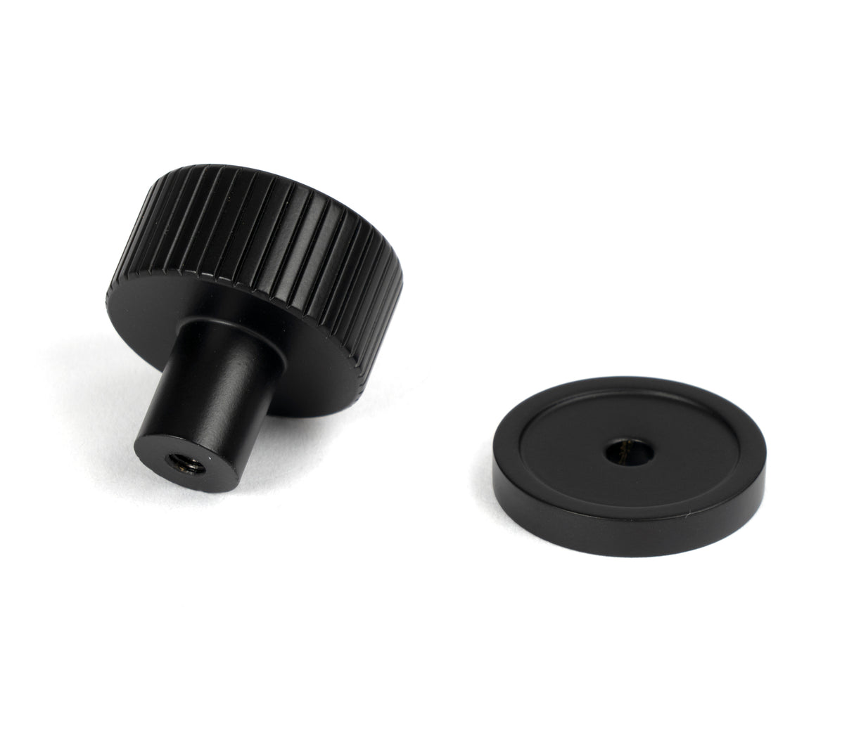From The Anvil - Matt Black Judd Cabinet Knob - 25mm (Plain) | Sku. 50424 | Trade Door Handles.