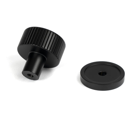 From The Anvil - Matt Black Judd Cabinet Knob - 25mm (Plain) | Sku. 50424 | Trade Door Handles.