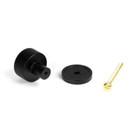 From The Anvil - Matt Black Judd Cabinet Knob - 25mm (Plain) | Sku. 50424 | Trade Door Handles.