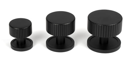From The Anvil - Matt Black Judd Cabinet Knob - 25mm (Plain) | Sku. 50424 | Trade Door Handles.