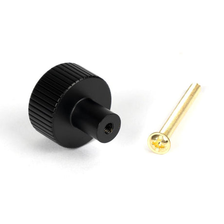 From The Anvil - Matt Black Judd Cabinet Knob - 25mm (No rose) | Sku. 50425 | Trade Door Handles.