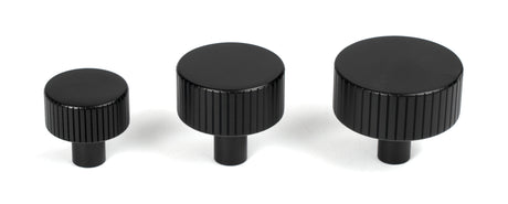 From The Anvil - Matt Black Judd Cabinet Knob - 25mm (No rose) | Sku. 50425 | Trade Door Handles.