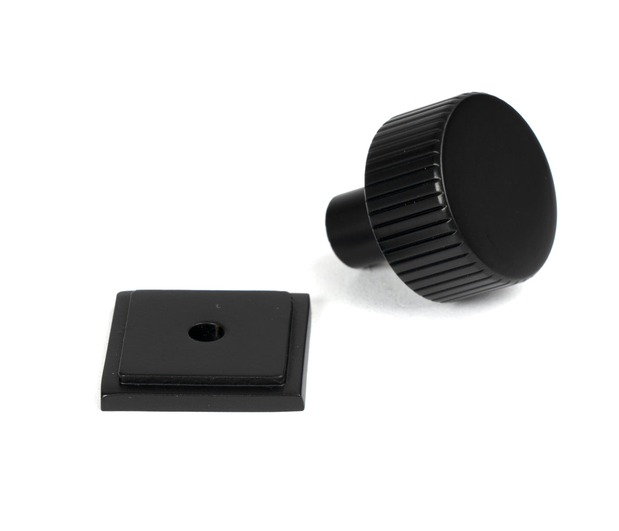 From The Anvil - Matt Black Judd Cabinet Knob - 25mm (Square) | Sku. 50426 | Trade Door Handles.