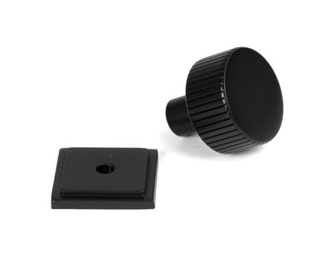 From The Anvil - Matt Black Judd Cabinet Knob - 25mm (Square) | Sku. 50426 | Trade Door Handles.