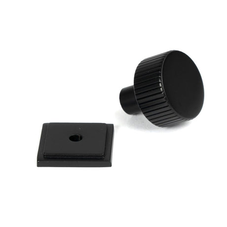 From The Anvil - Matt Black Judd Cabinet Knob - 25mm (Square) | Sku. 50426 | Trade Door Handles.