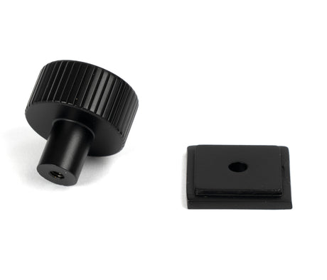 From The Anvil - Matt Black Judd Cabinet Knob - 25mm (Square) | Sku. 50426 | Trade Door Handles.