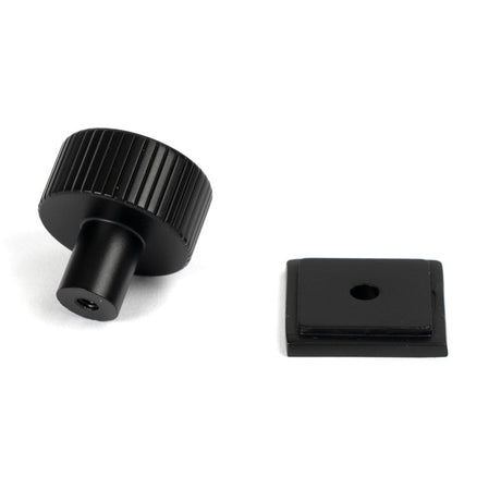From The Anvil - Matt Black Judd Cabinet Knob - 25mm (Square) | Sku. 50426 | Trade Door Handles.