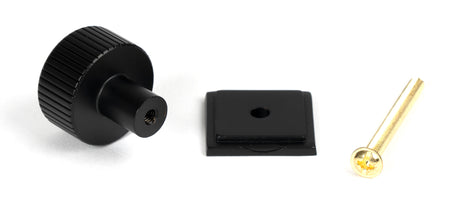 From The Anvil - Matt Black Judd Cabinet Knob - 25mm (Square) | Sku. 50426 | Trade Door Handles.