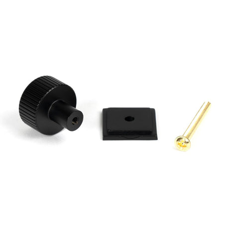 From The Anvil - Matt Black Judd Cabinet Knob - 25mm (Square) | Sku. 50426 | Trade Door Handles.