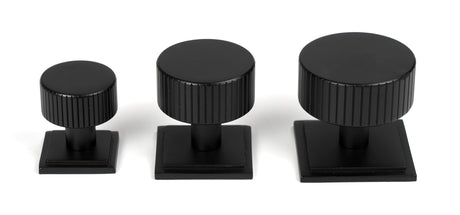 From The Anvil - Matt Black Judd Cabinet Knob - 25mm (Square) | Sku. 50426 | Trade Door Handles.