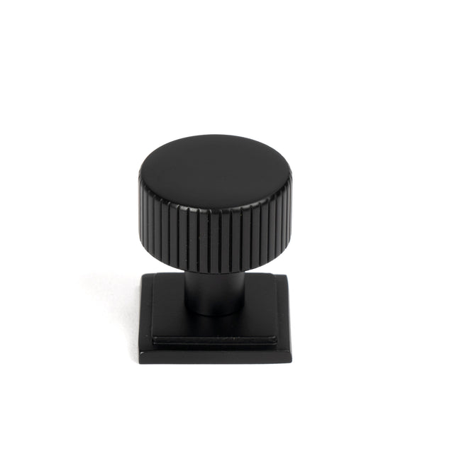 From The Anvil - Matt Black Judd Cabinet Knob - 25mm (Square) | Sku. 50426 | Trade Door Handles.