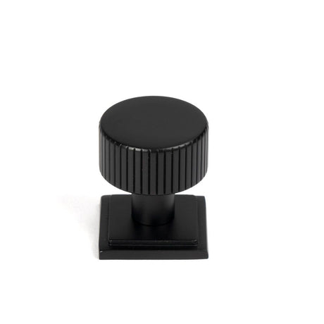 From The Anvil - Matt Black Judd Cabinet Knob - 25mm (Square) | Sku. 50426 | Trade Door Handles.