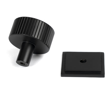 From The Anvil - Matt Black Judd Cabinet Knob - 32mm (Square) | Sku. 50429 | Trade Door Handles.