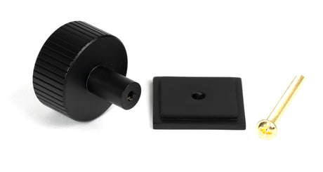 From The Anvil - Matt Black Judd Cabinet Knob - 32mm (Square) | Sku. 50429 | Trade Door Handles.