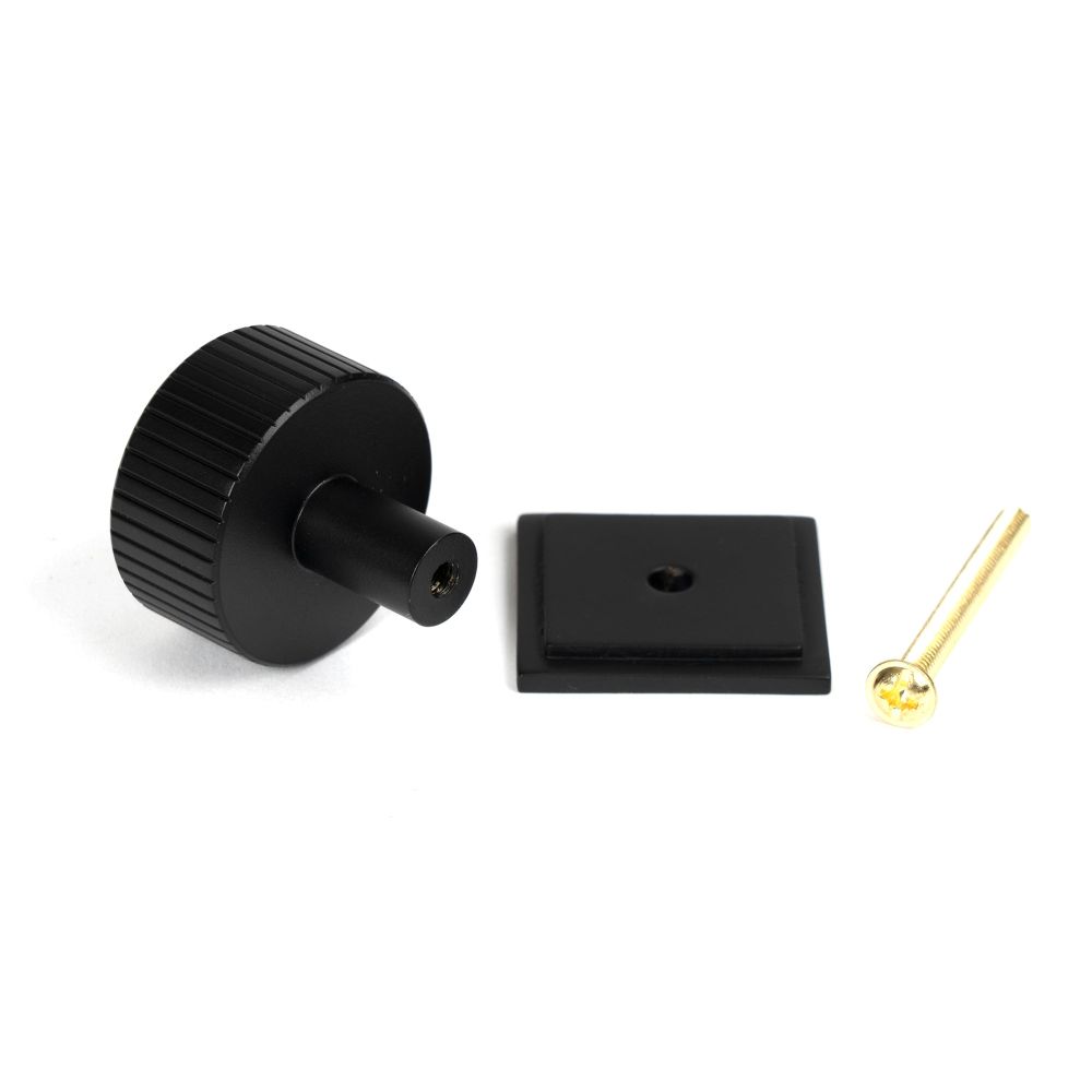 From The Anvil - Matt Black Judd Cabinet Knob - 32mm (Square) | Sku. 50429 | Trade Door Handles.