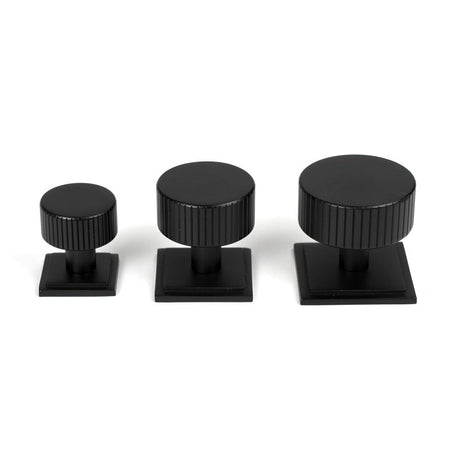 From The Anvil - Matt Black Judd Cabinet Knob - 32mm (Square) | Sku. 50429 | Trade Door Handles.