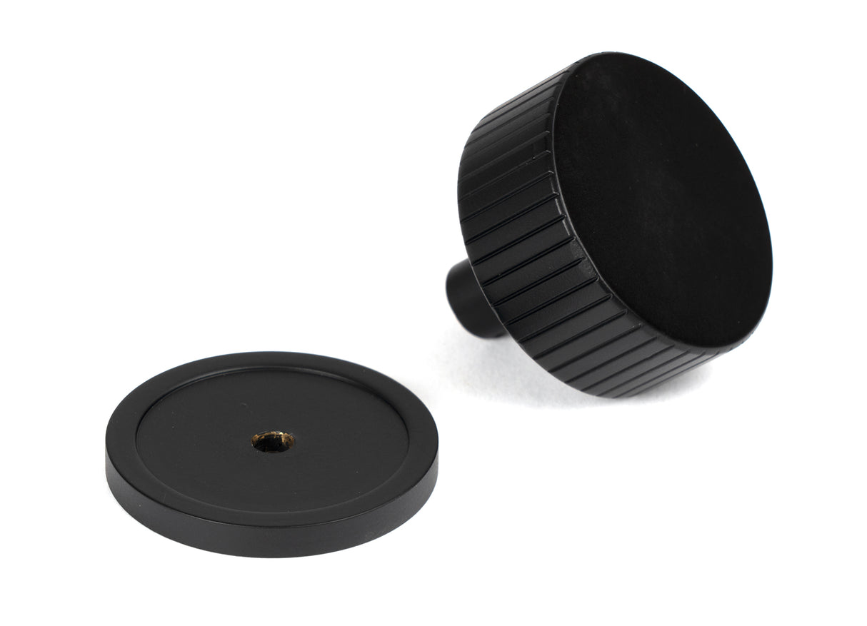 From The Anvil - Matt Black Judd Cabinet Knob - 38mm (Plain) | Sku. 50430 | Trade Door Handles.