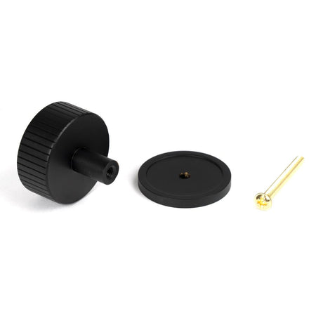 From The Anvil - Matt Black Judd Cabinet Knob - 38mm (Plain) | Sku. 50430 | Trade Door Handles.