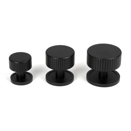 From The Anvil - Matt Black Judd Cabinet Knob - 38mm (Plain) | Sku. 50430 | Trade Door Handles.