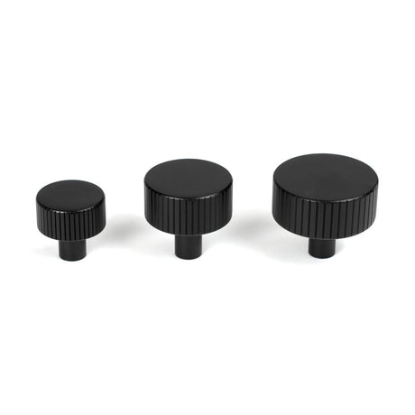 From The Anvil - Matt Black Judd Cabinet Knob - 38mm (No rose) | Sku. 50431 | Trade Door Handles.