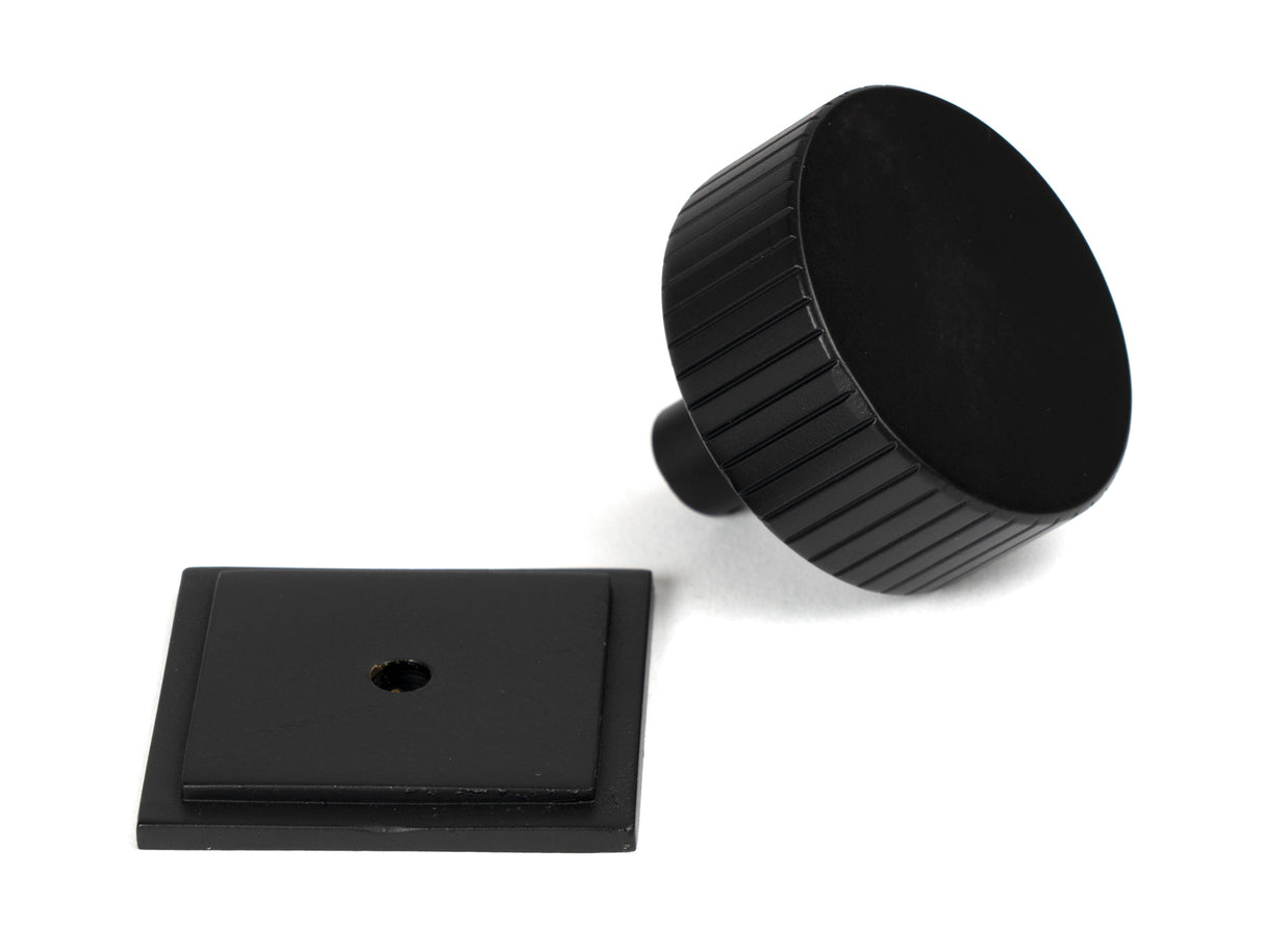 From The Anvil - Matt Black Judd Cabinet Knob - 38mm (Square) | Sku. 50432 | Trade Door Handles.